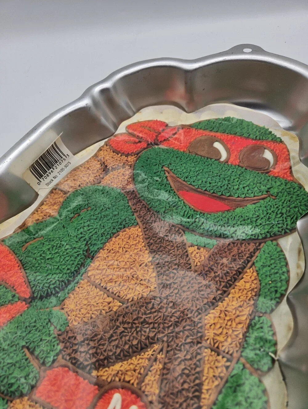 Vintage Wilton 1989 Teenage Mutant Ninja Turtles Michelangelo Aluminum Cake Pan